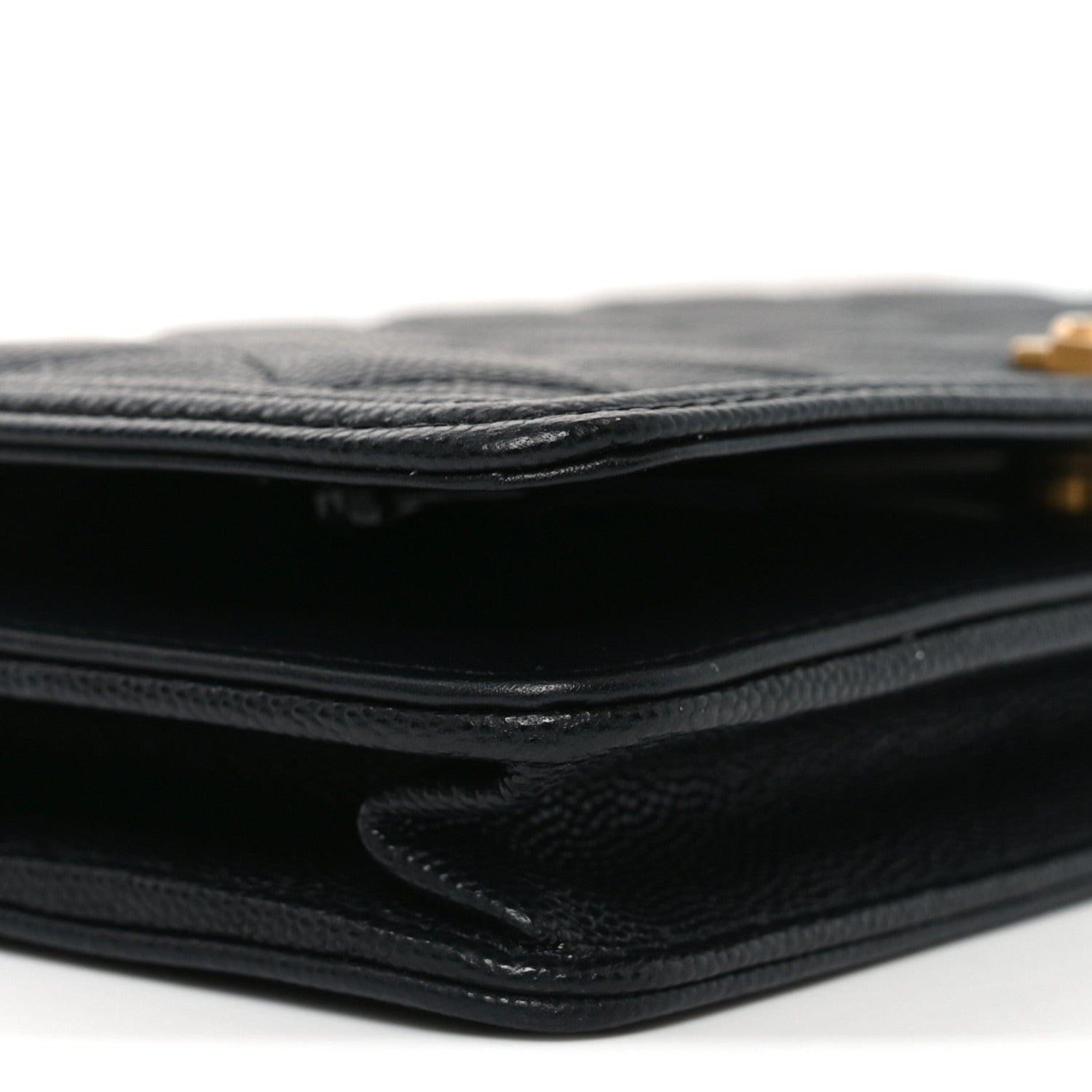 Chanel Caviar Quilted Boy Wallet On Chain WOC Black 10 of 12