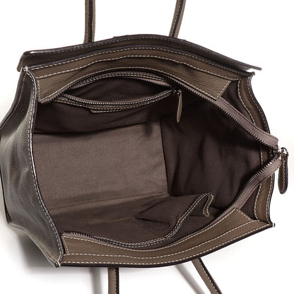 Celine Drummed Calfskin Micro Luggage Souris 5 of 8