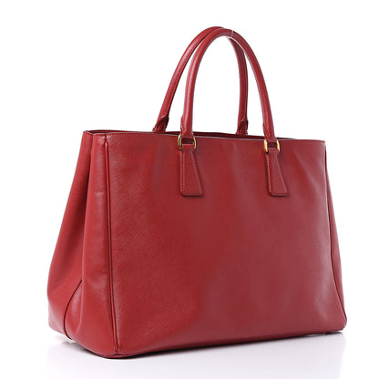Prada Saffiano Lux Large Tote Fuoco 3 of 15