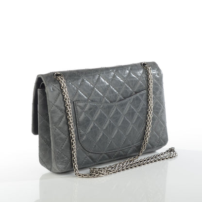 Chanel Aged Calfskin Quilted 50th Anniversary 2.55 Reissue Flap 226 Grey 3 of 9