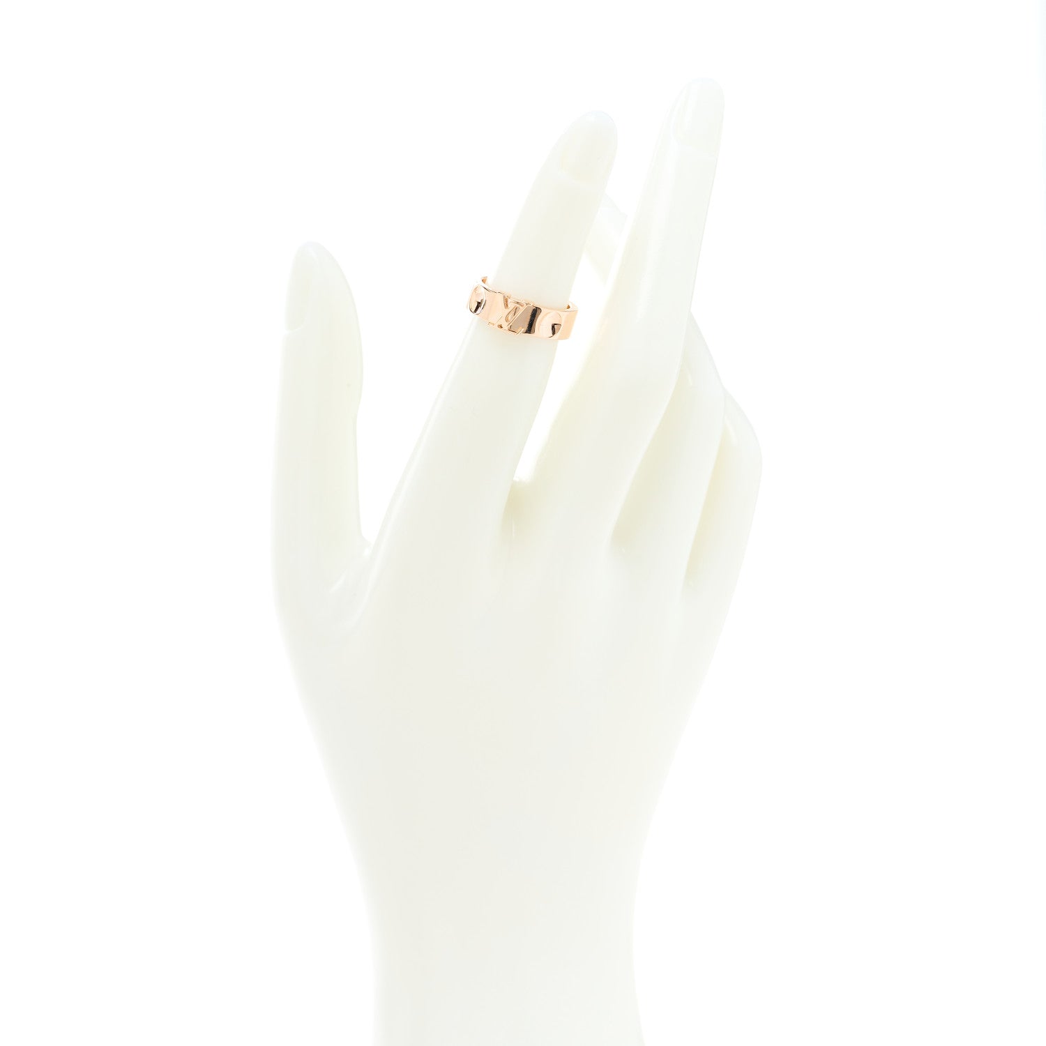 Louis Vuitton 18K Pink Gold Empreinte LV Ring 46 3.75 2 of 8