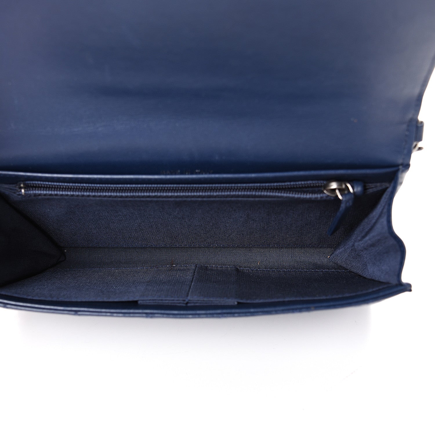 Chanel Lambskin Quilted Boy Wallet On Removable Chain WOC Navy Blue 4 of 18