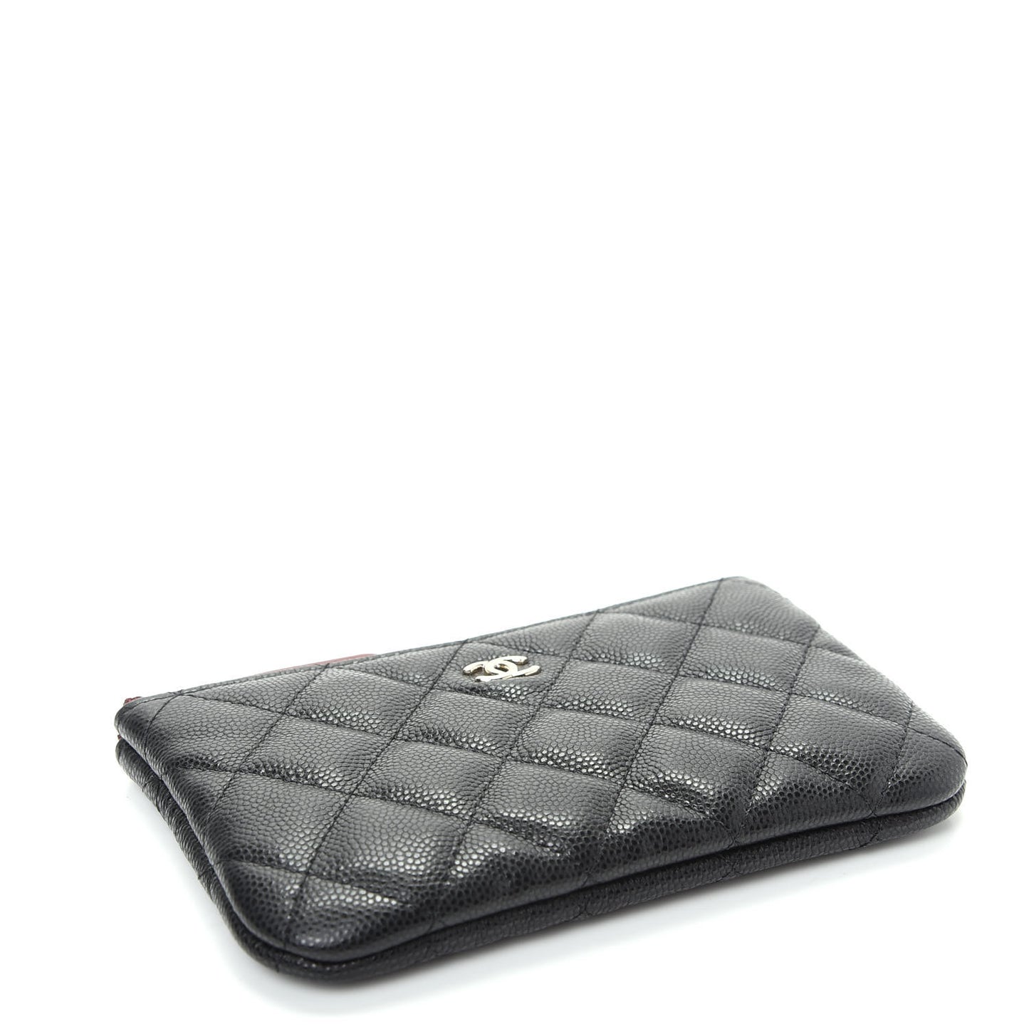 Caviar Quilted Small Cosmetic Case Black