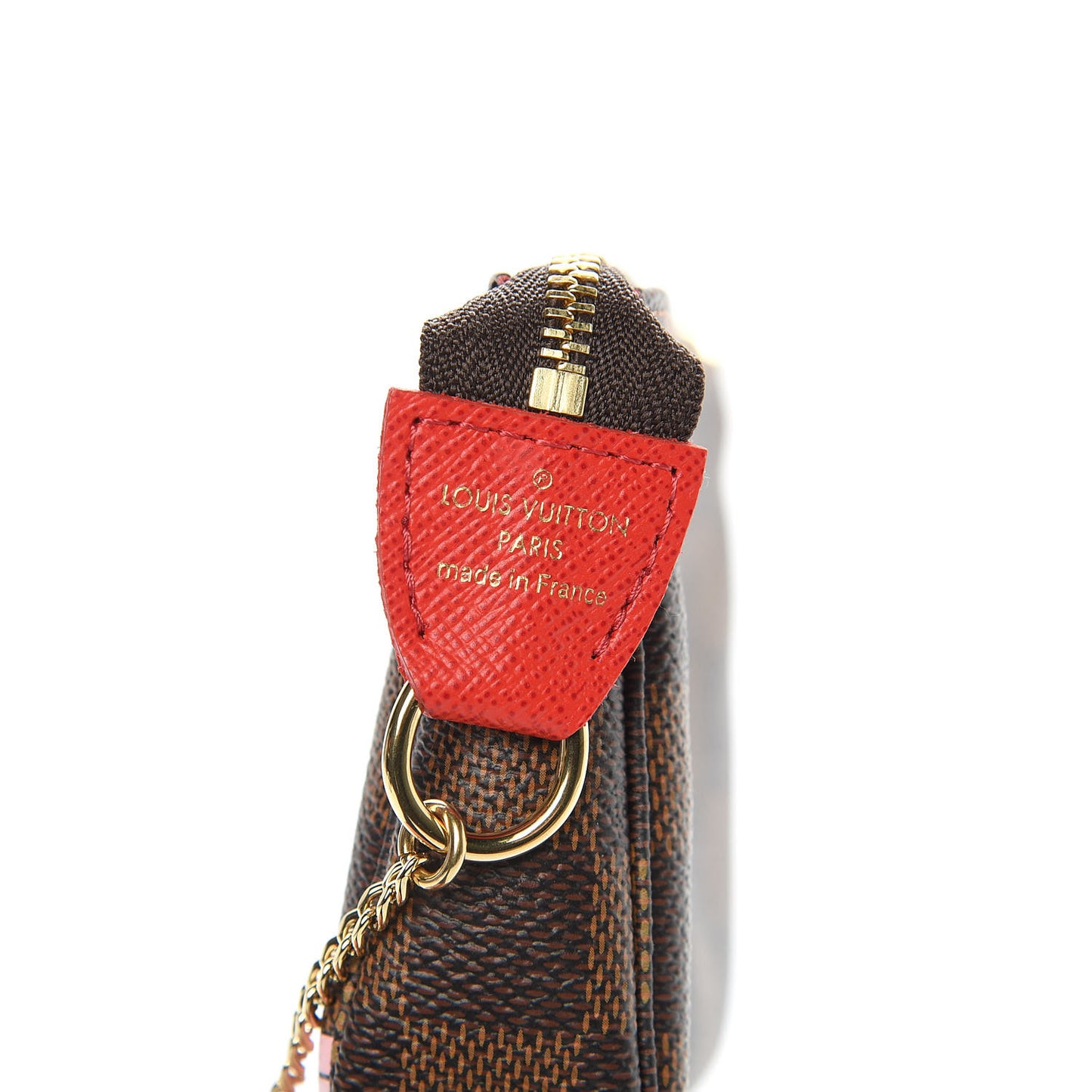 Damier Ebene 2019 Christmas Animation Mini Pochette Accessories Red