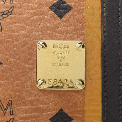 MCM Visetos Striped Zip Around Wallet Cognac 9 of 9