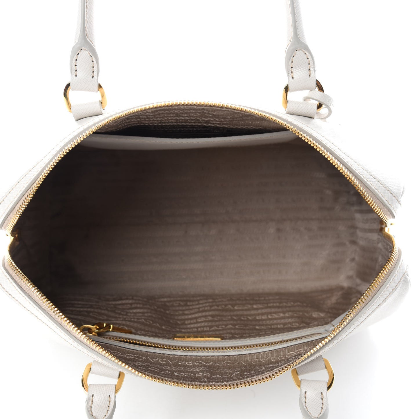 Saffiano Lux Bowler Bianco