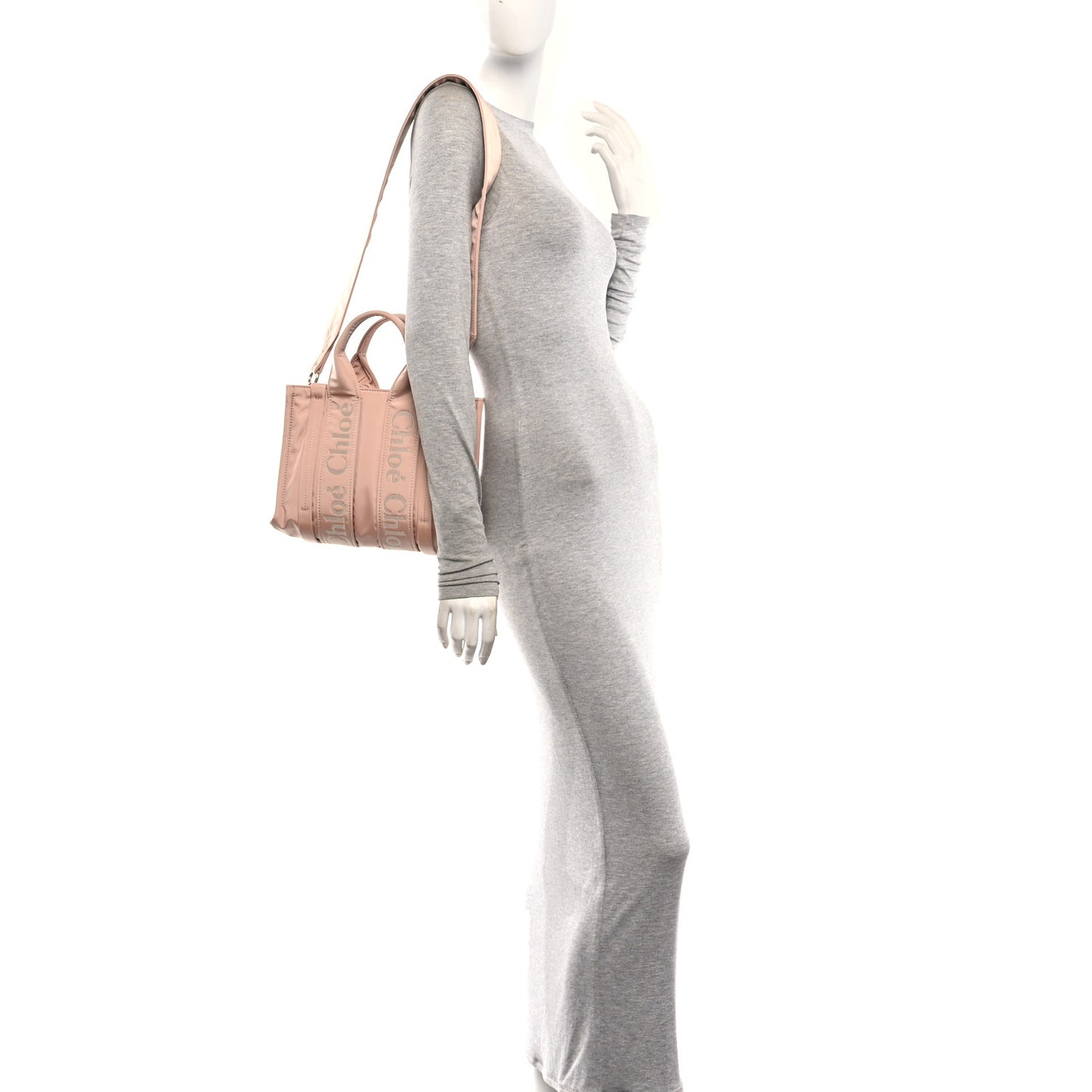 Nylon Small Woody Tote Rose Dust