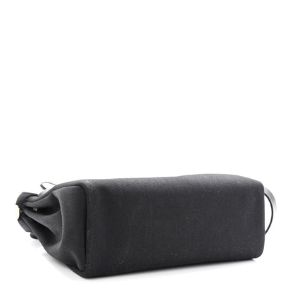 Hermes Military Toile Vache Hunter Herbag Zip Retourne 31 PM Black 4 of 8
