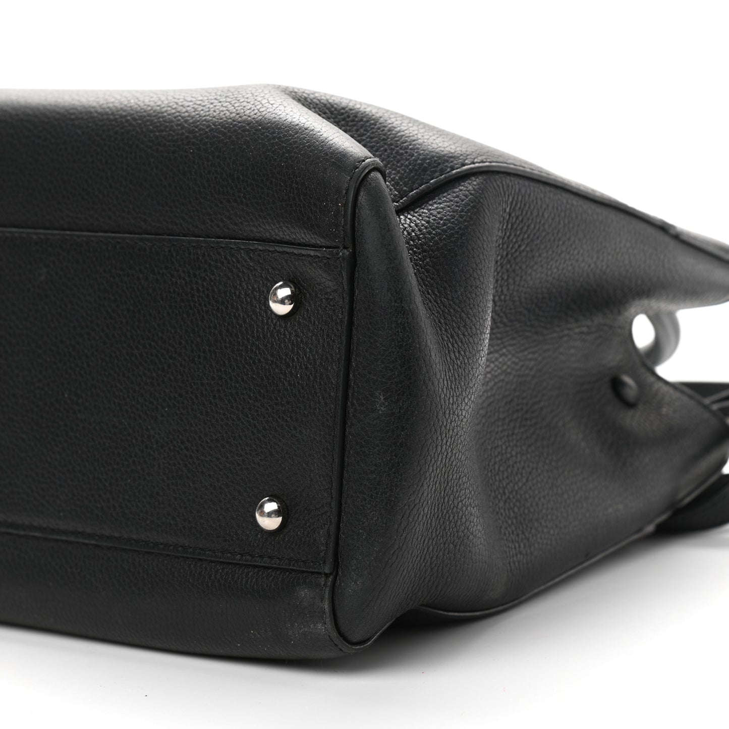 Grained Calfskin Small Neo Executive Shopper Tote Black