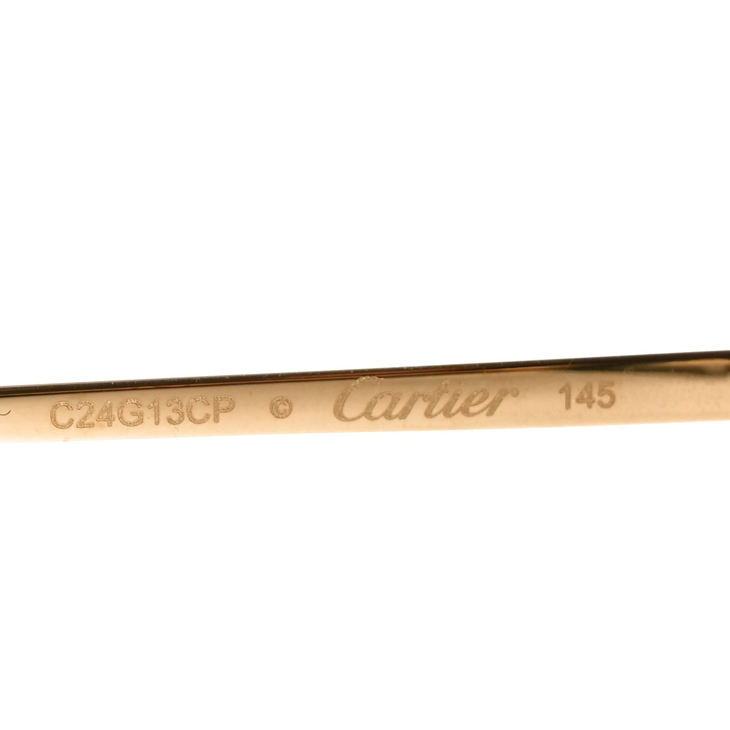 Cartier Metal Rimless C Decor Sunglasses CT0330S Gold Green 5 of 7