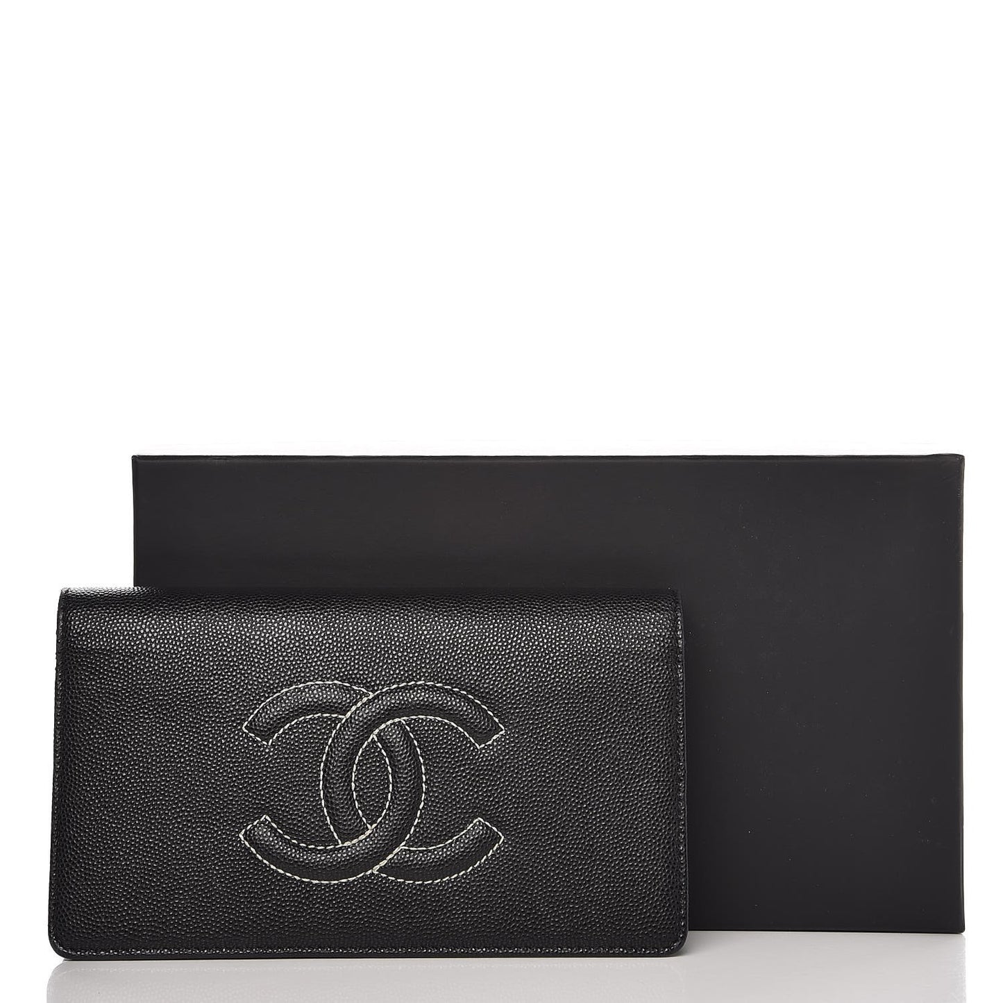 Caviar Stich Timeless CC Yen Wallet Black
