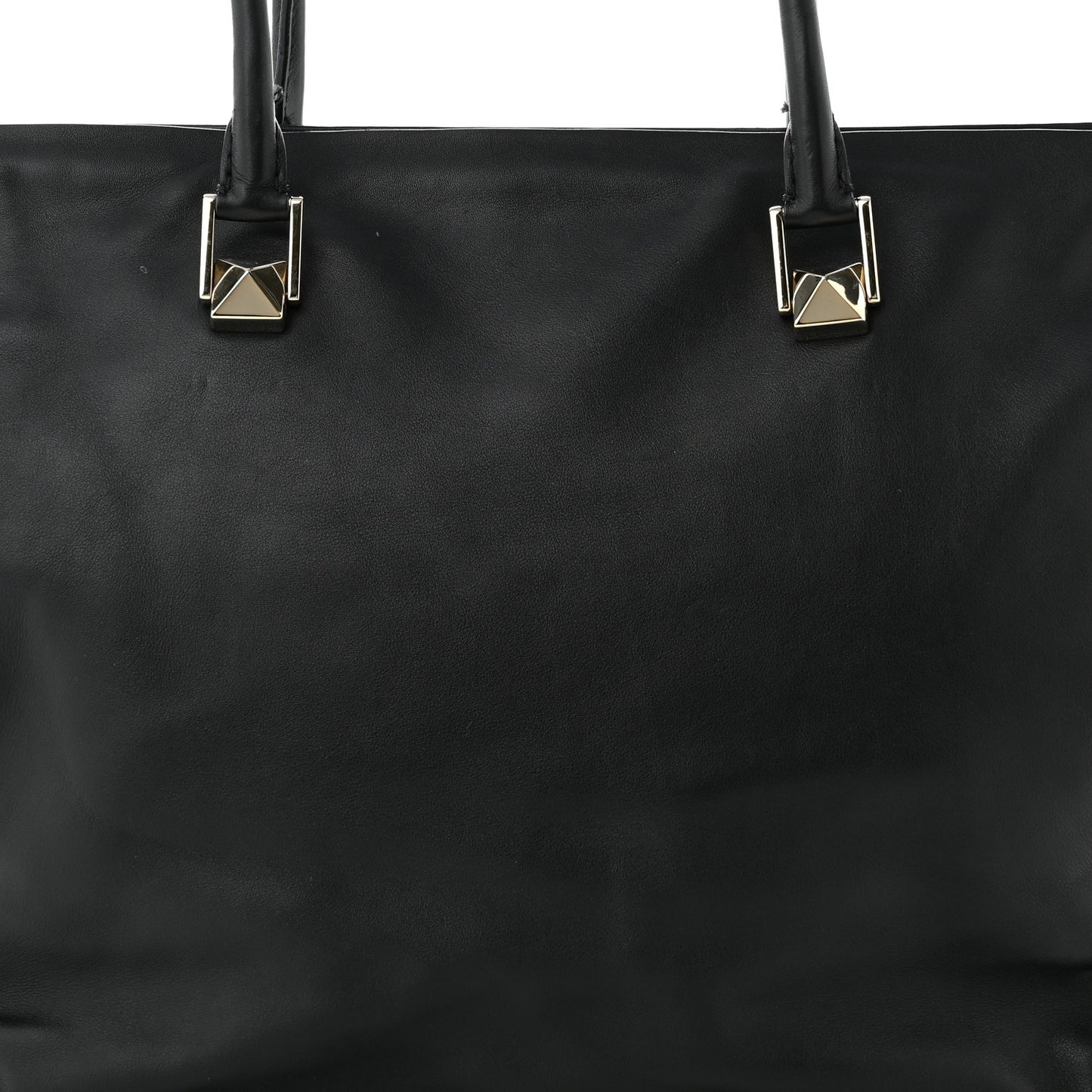 Vitello Macro Rockstud Runway Tote Black