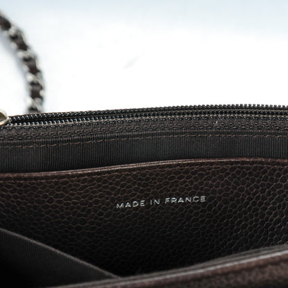 Chanel Caviar Half Moon Wallet On Chain WOC Dark Brown 7 of 8