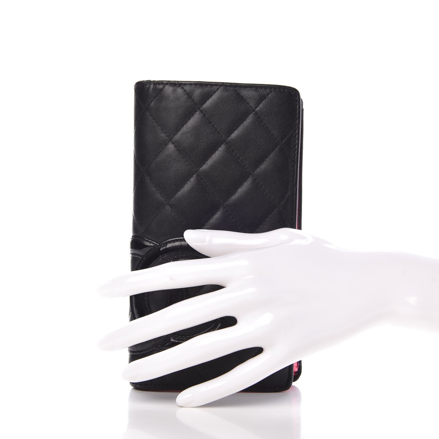 Chanel Calfskin Quilted Cambon Yen Wallet Black 2 of 9