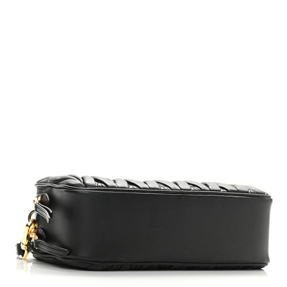 Miu Miu Nappa Matelasse Double Zip Pochette Clutch Black 4 of 10