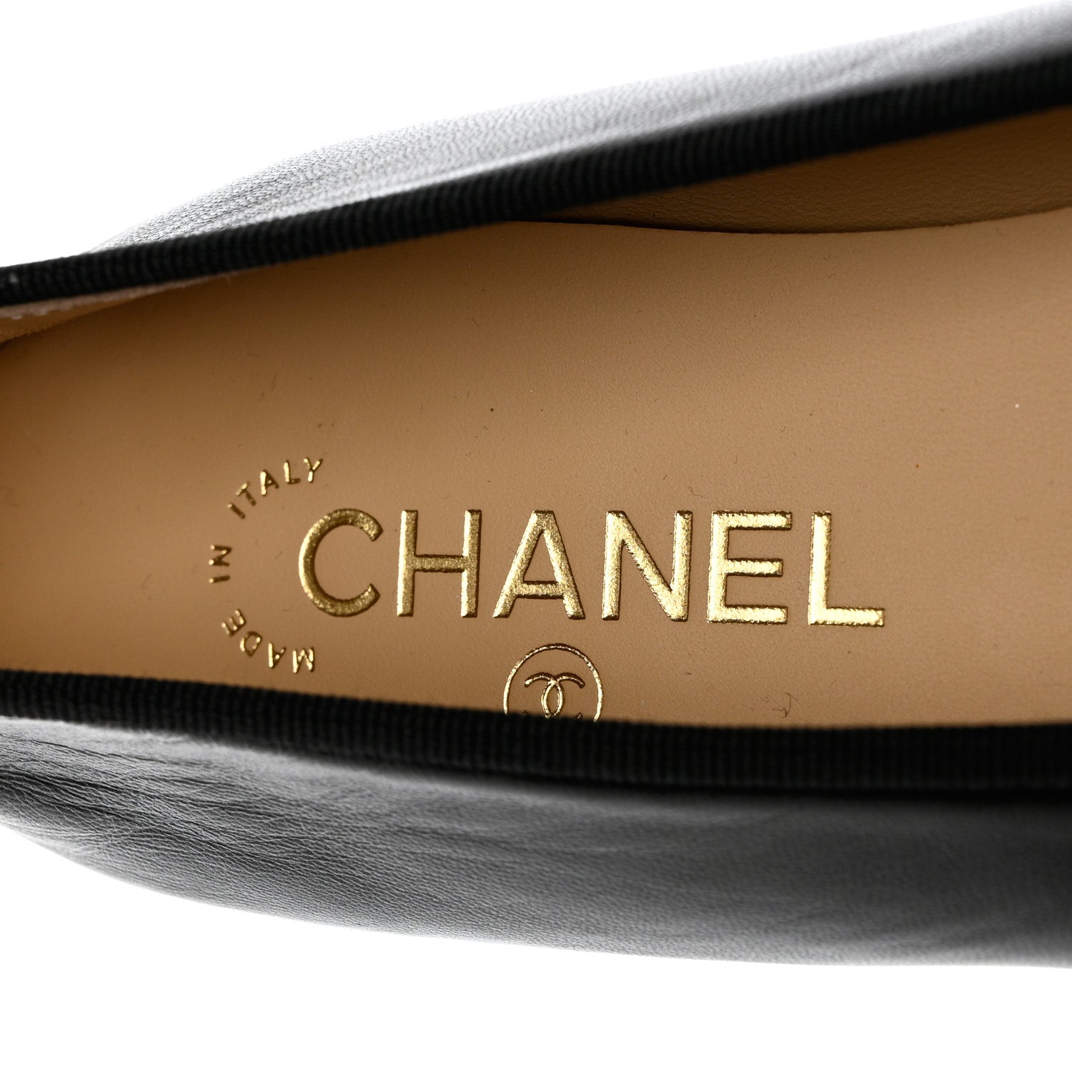 Chanel Lambskin Patent Cap Toe Ballerina Flats 41 Black 7 of 9