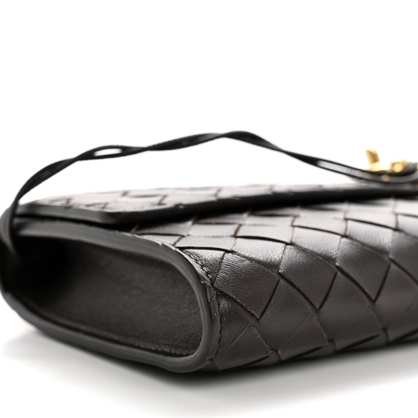 Nappa Intrecciato Long Andiamo Top Handle Clutch Fondant