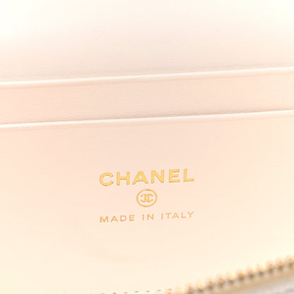 Chanel Caviar Quilted Top Handle Slim Vanity With Chain White 6 of 13