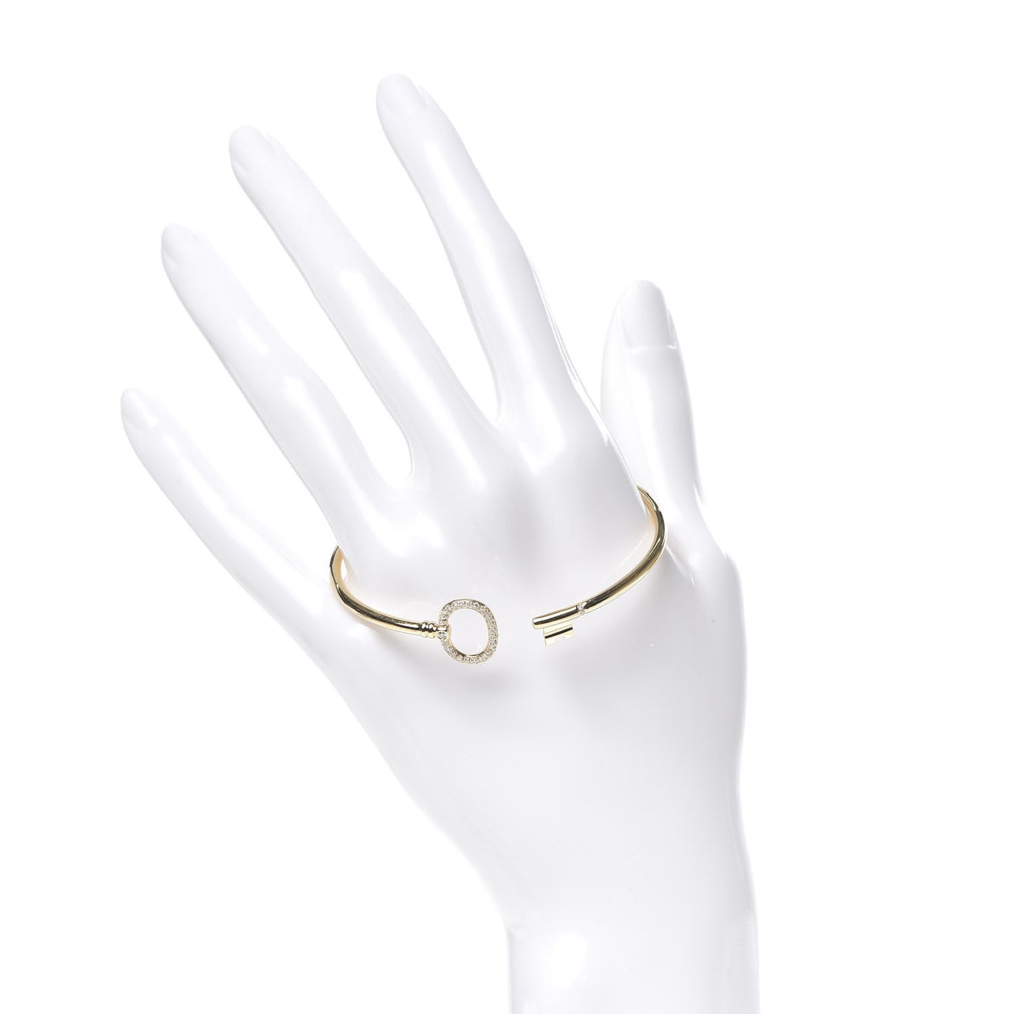 18K Yellow Gold Diamond Keys Wire Bracelet