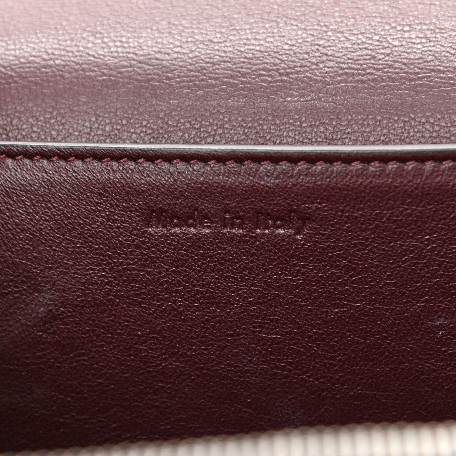 Celine Shiny Smooth Calfskin Medium Frame Shoulder Bag Burgundy Pearl Blue 7 of 8