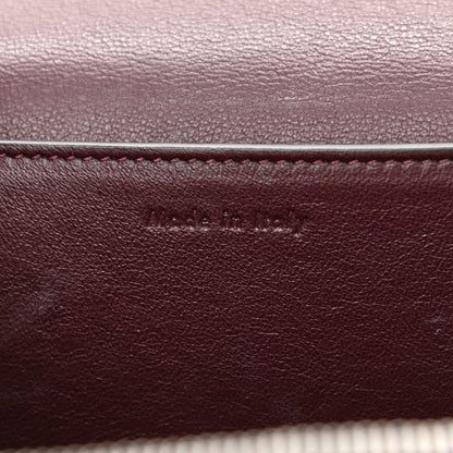 Celine Shiny Smooth Calfskin Medium Frame Shoulder Bag Burgundy Pearl Blue 7 of 8