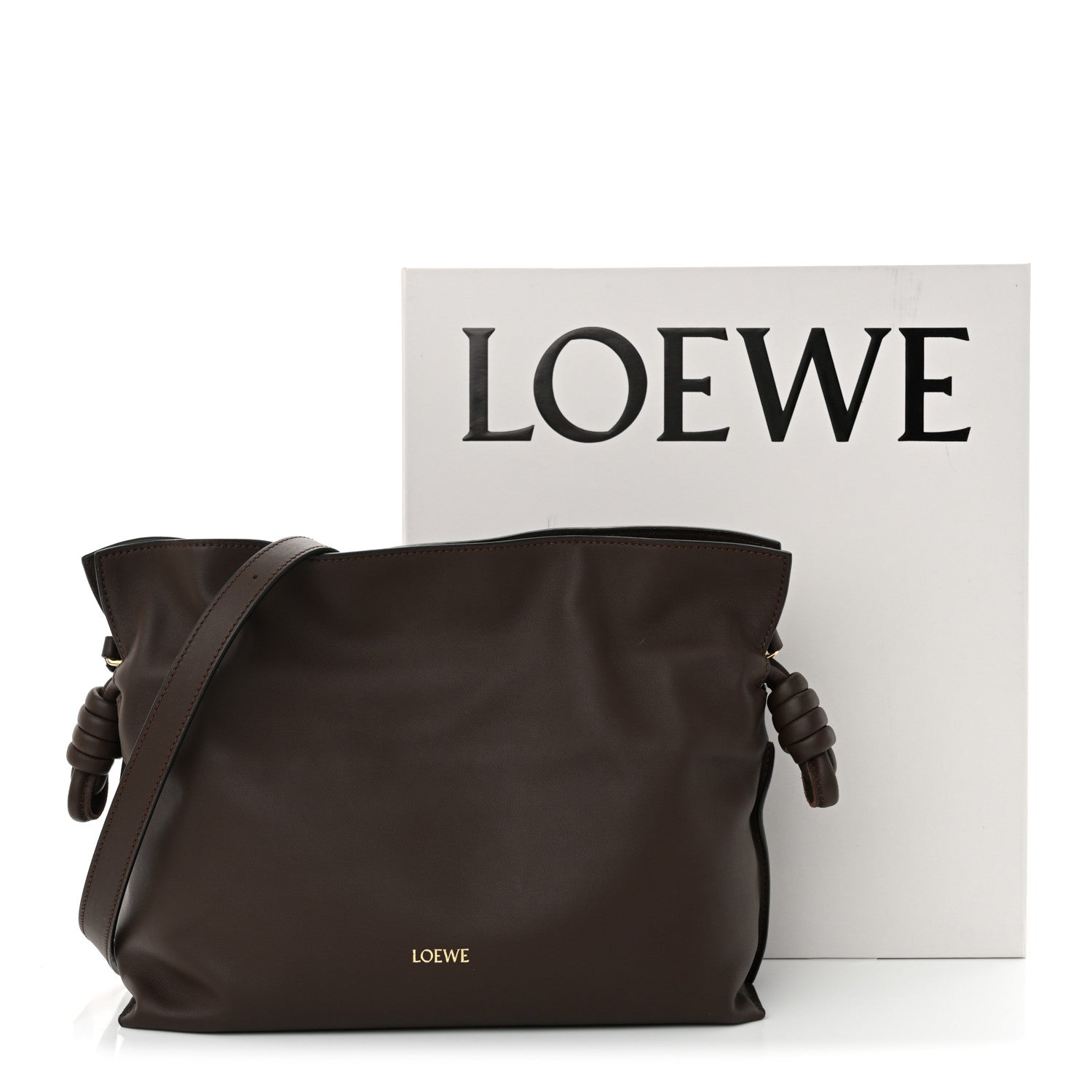 Loewe Nappa Medium Flamenco Knot Bag Chocolate 11 of 11