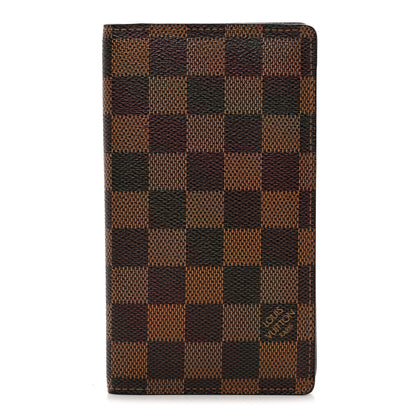 Louis Vuitton Damier Ebene Checkbook Cover Wallet 1 of 13