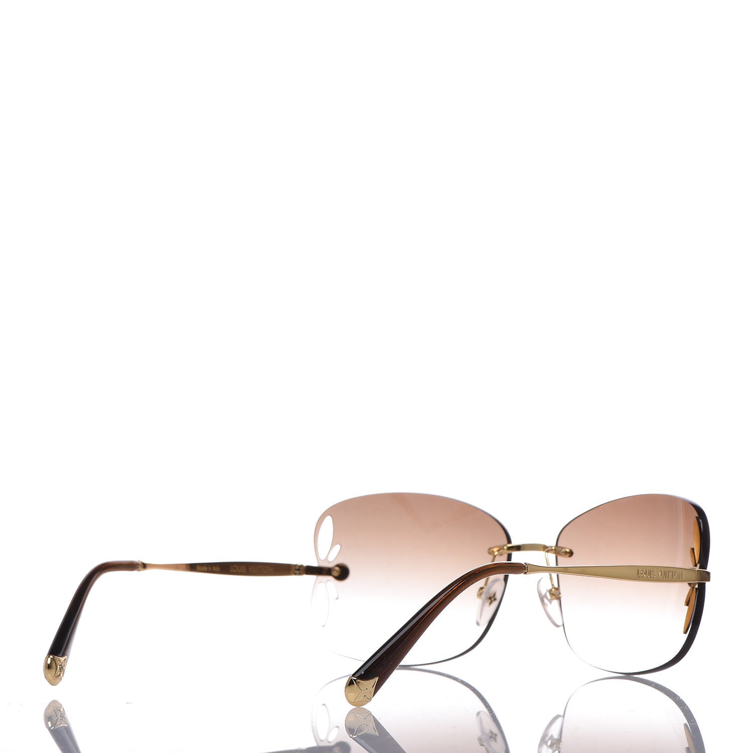 Louis Vuitton Lily Sunglasses Z0371U Brown Glitter 4 of 9