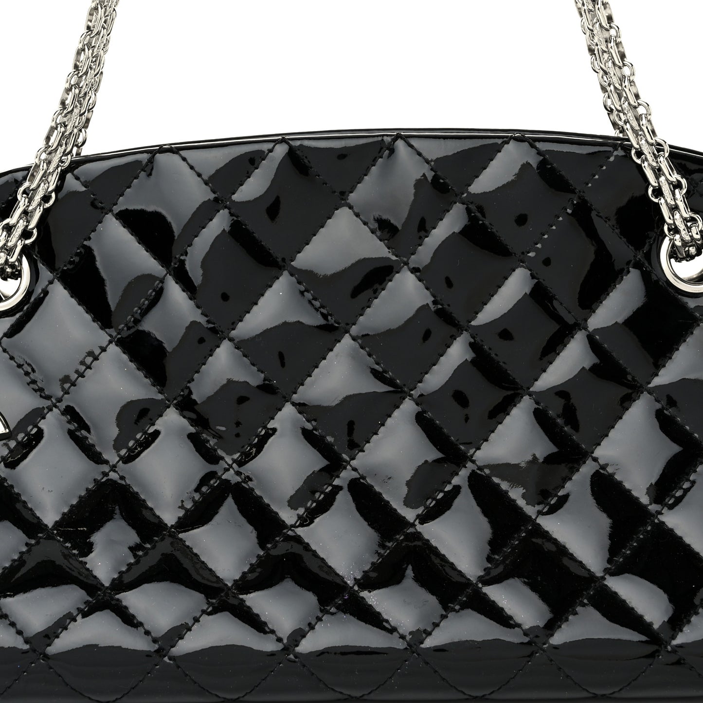 Patent Quilted Medium Just Mademoiselle Black
