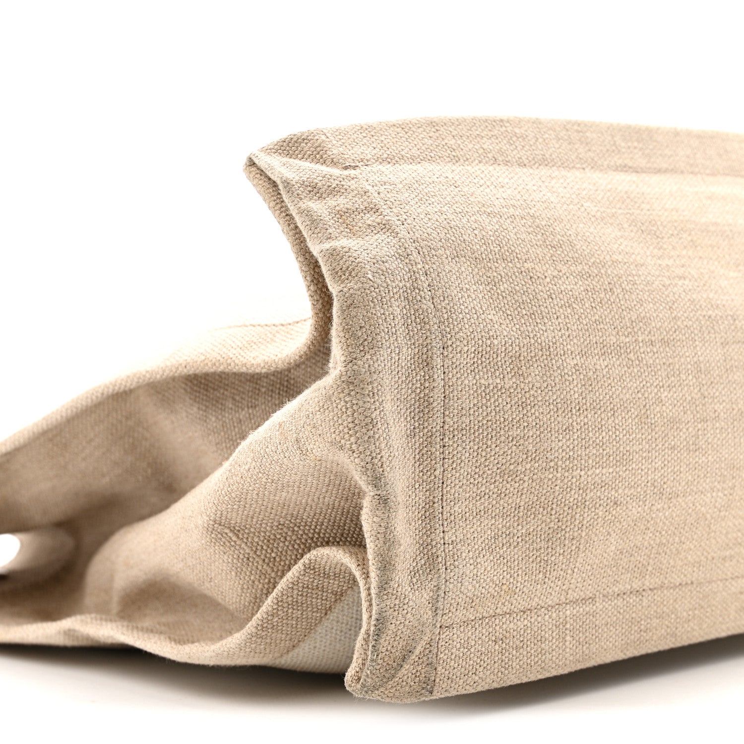 Saint Laurent Linen Calfskin Rive Gauche Tote Optic White 9 of 16