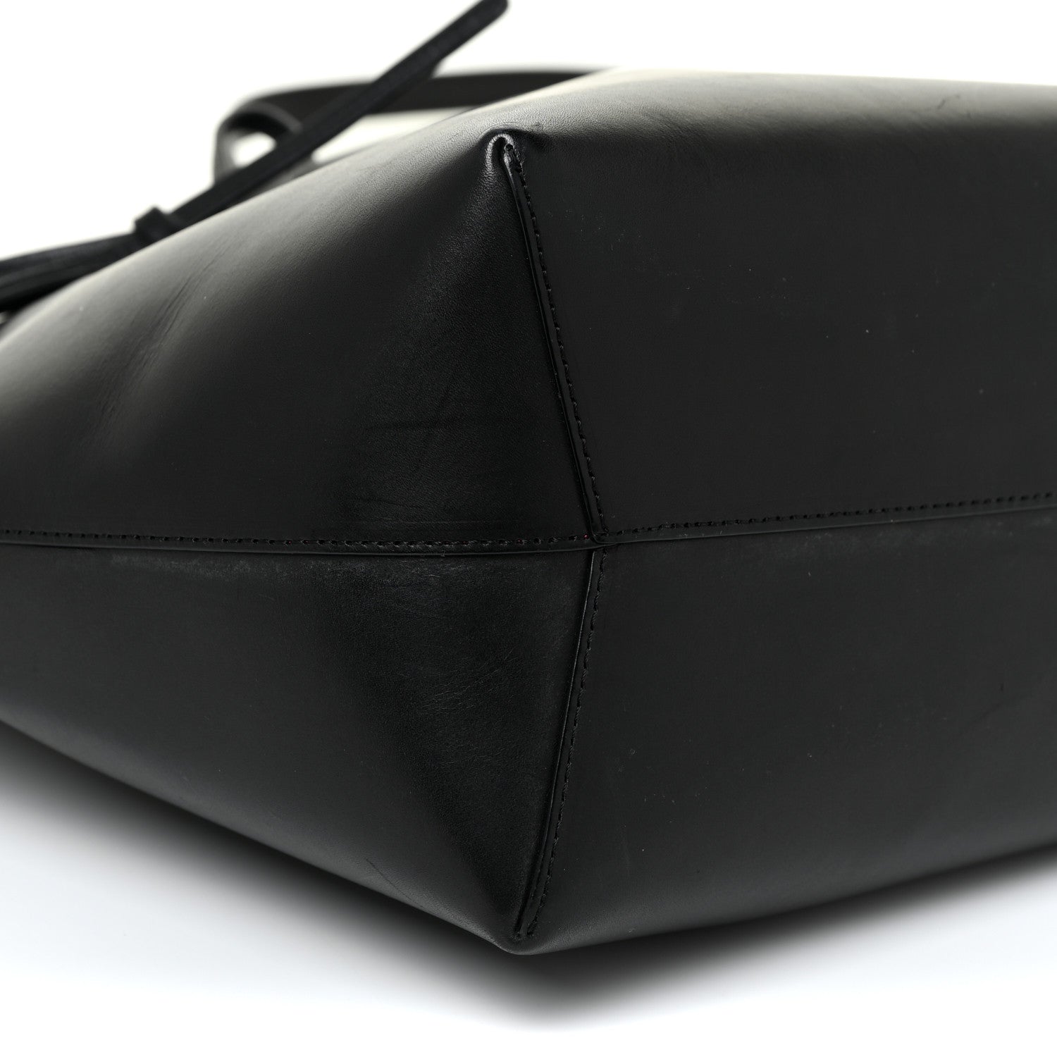 Mansur Gavriel Vegetable Tanned Calfskin Bucket Bag Black Flamma 8 of 19