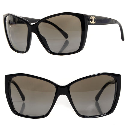 Chanel Cat Eye Polarized CC Sunglasses 40867 Black 1 of 6