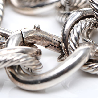 David Yurman Sterling Silver Double Link Bracelet 3 of 4