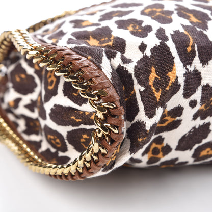Stella McCartney Linen Leopard Falabella Fold Over Tote Fawn 8 of 9