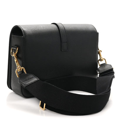 Saint Laurent Textured Calfskin Medium Classic Monogram Universite Bag Black 3 of 9