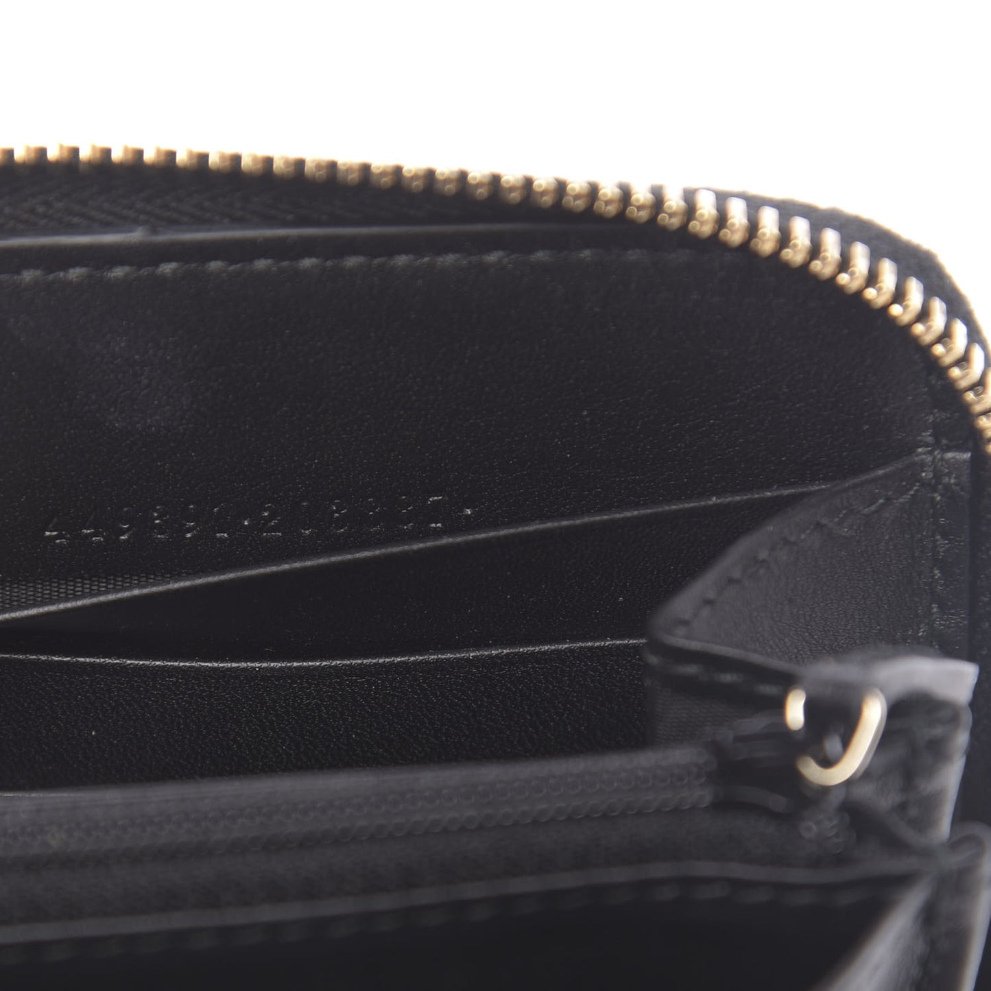 Microguccissima Zip Around Wallet Black