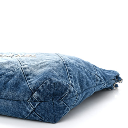 Chanel Denim Quilted Small Chanel 22 Blue 11 of 11