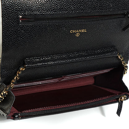 Chanel Caviar Quilted Wallet On Chain WOC Black 6 of 9