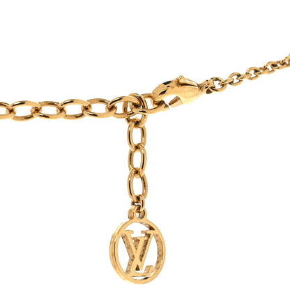 Louis Vuitton Metal Crystal LV Iconic Necklace Gold 4 of 7