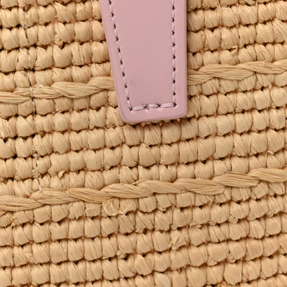 Celine Raffia Calfskin Triomphe Teen Panier Pink 12 of 13