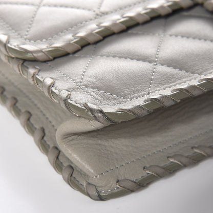 Chanel Iridescent Calfskin Medium Happy Stitch Flap Grey 9 of 14