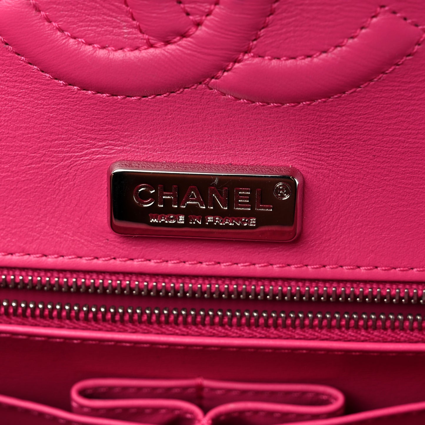 Metallic Snakeskin Medium Double Flap Blue Pink