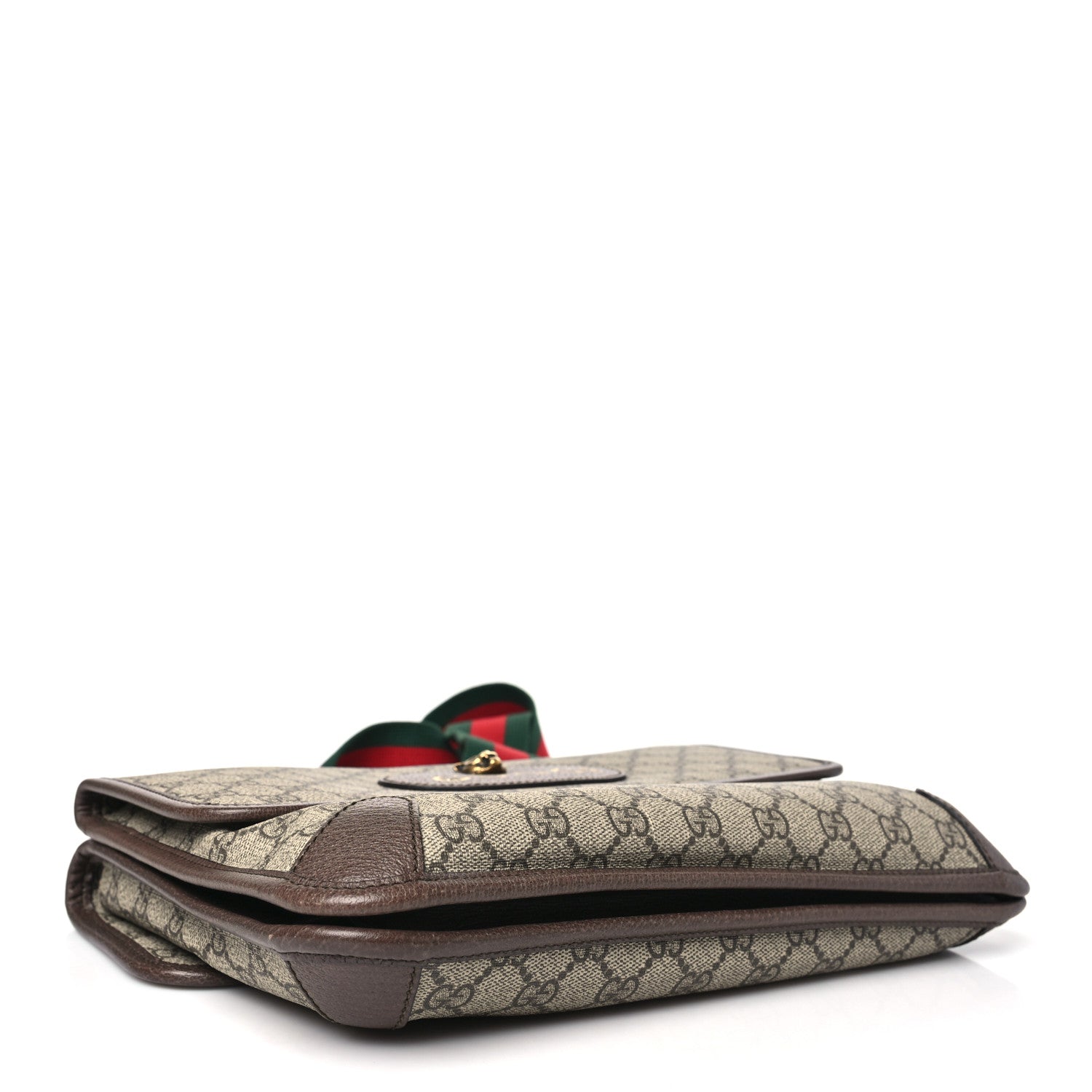 Gucci GG Supreme Monogram Web Neo Vintage Double Flap Messenger Bag Beige New Acero 4 of 10