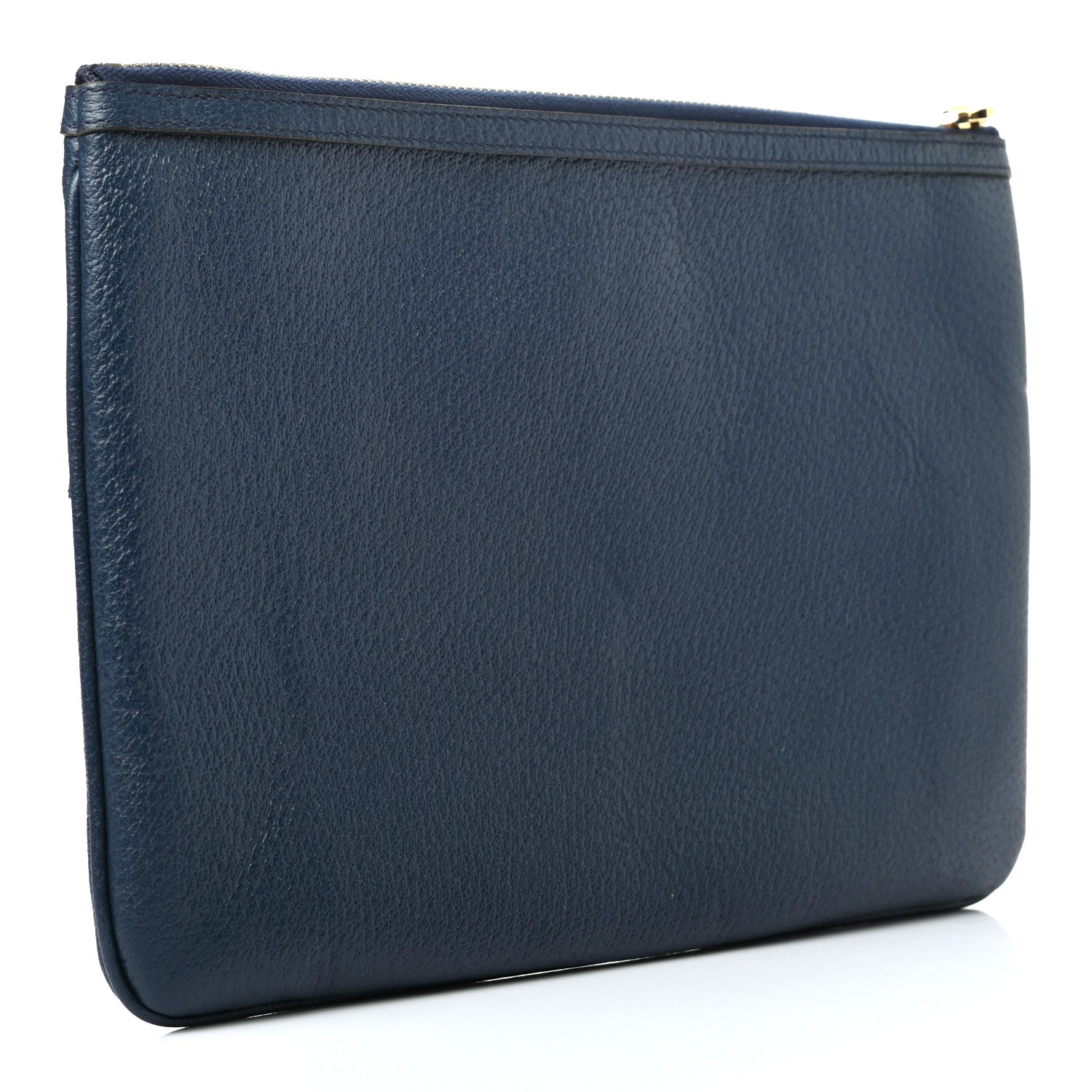 Gucci Textured Calfskin Large Ophidia Pouch Clutch Blue Agata 3 of 7