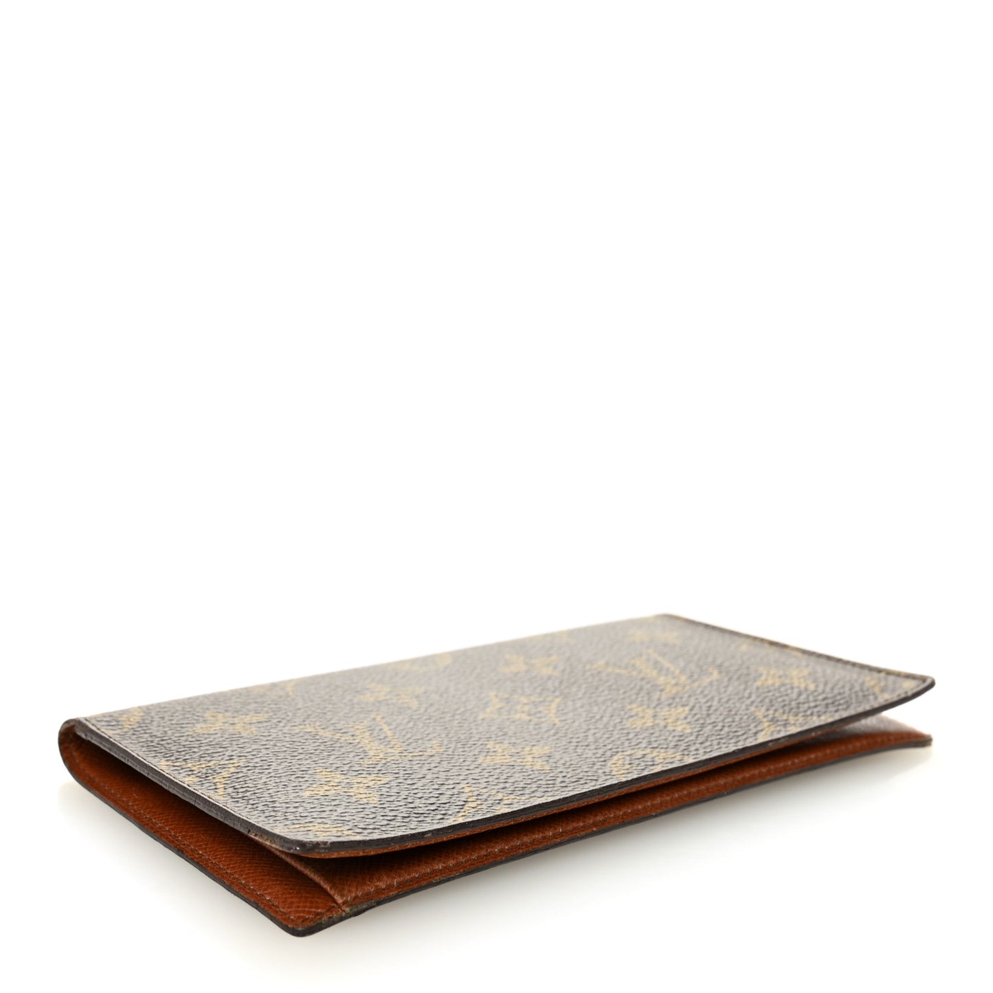 Monogram Simple Checkbook Holder Wallet Cover