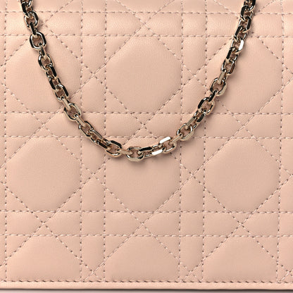 Christian Dior Lambskin Cannage Lady Dior Clutch Rose Poudre 8 of 10