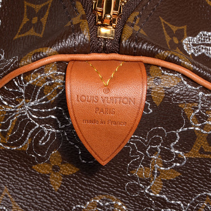 Louis Vuitton Monogram Dentelle Speedy 30 Silver 7 of 7