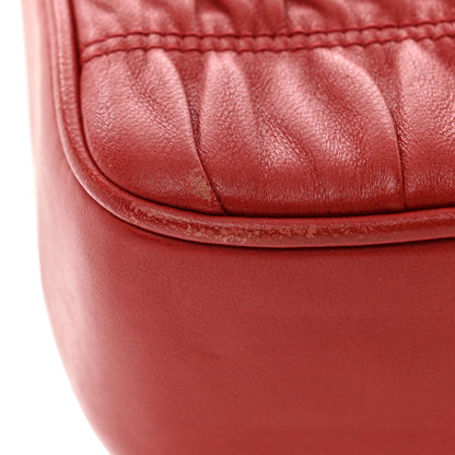 Prada Nappa Gaufre Small Chain Flap Shoulder Bag Fuoco 10 of 12