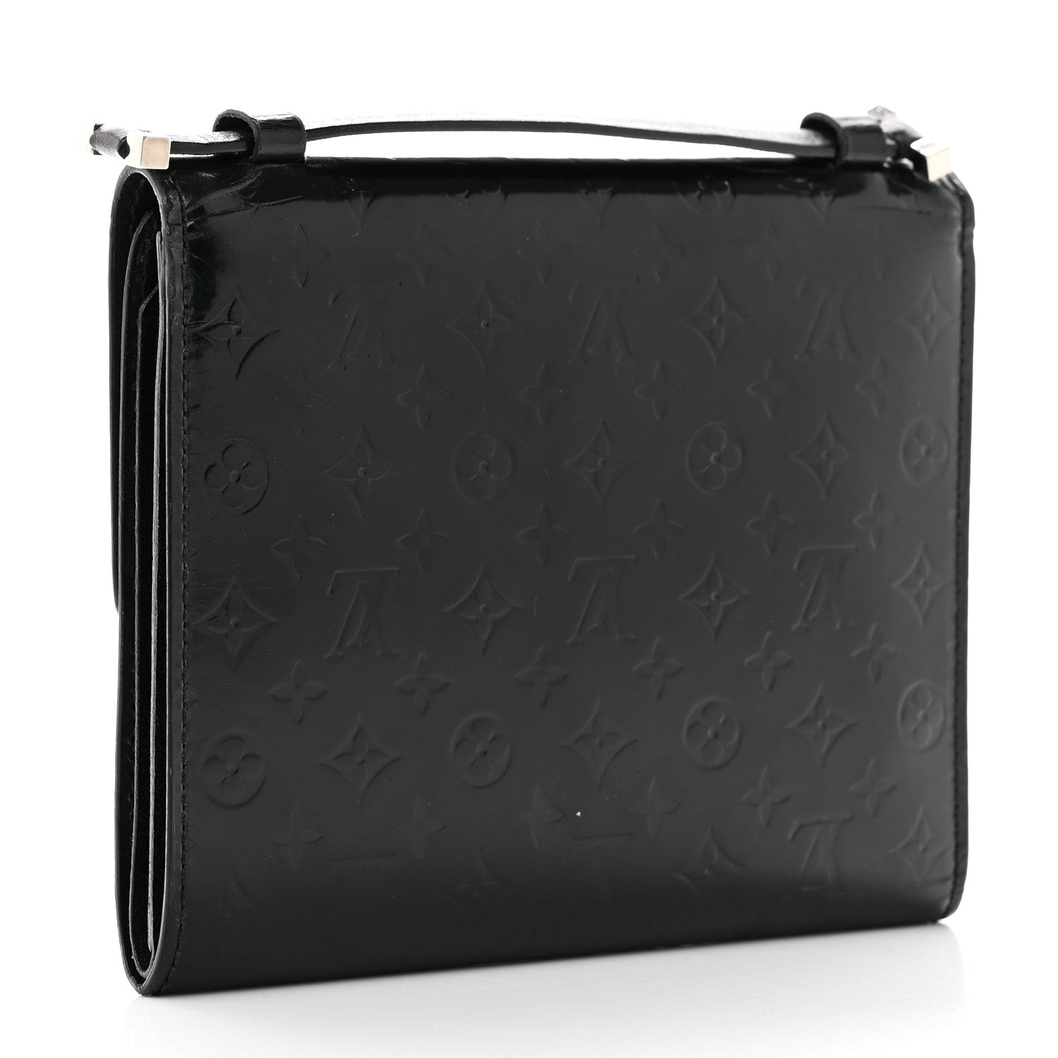 Louis Vuitton Vernis Glace Anouchka PM Wallet Black 3 of 6