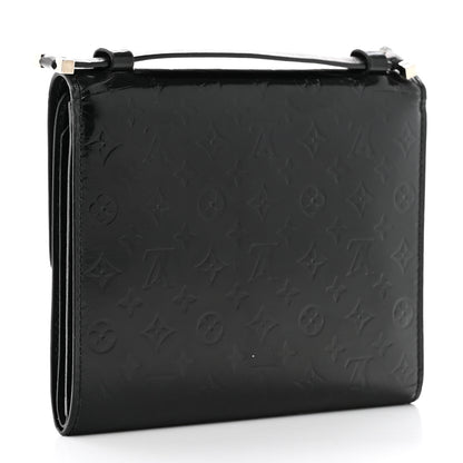 Louis Vuitton Vernis Glace Anouchka PM Wallet Black 3 of 6